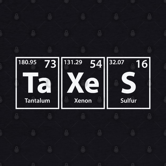 Taxes (Ta-Xe-S) Periodic Elements Spelling by cerebrands